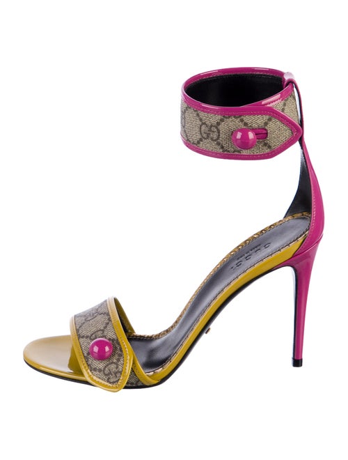 Gucci Patent Leather Printed Sandals
