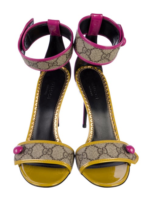 Gucci Patent Leather Printed Sandals