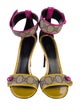 Gucci Patent Leather Printed Sandals