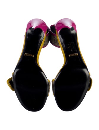Gucci Patent Leather Printed Sandals