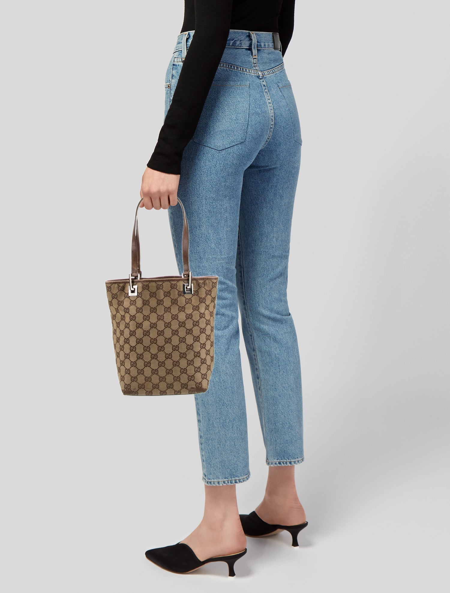 Gucci GG Canvas Top Handle Bag Vintage