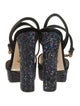 Gucci Interlocking G Logo Velvet Sandals