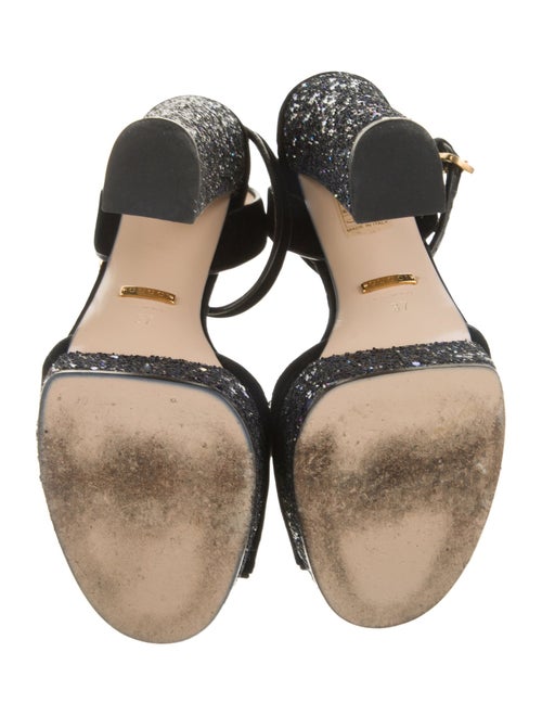 Gucci Interlocking G Logo Velvet Sandals