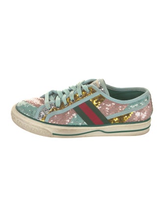 Gucci Web Accent Sequins Sneakers