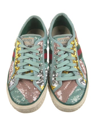Gucci Web Accent Sequins Sneakers