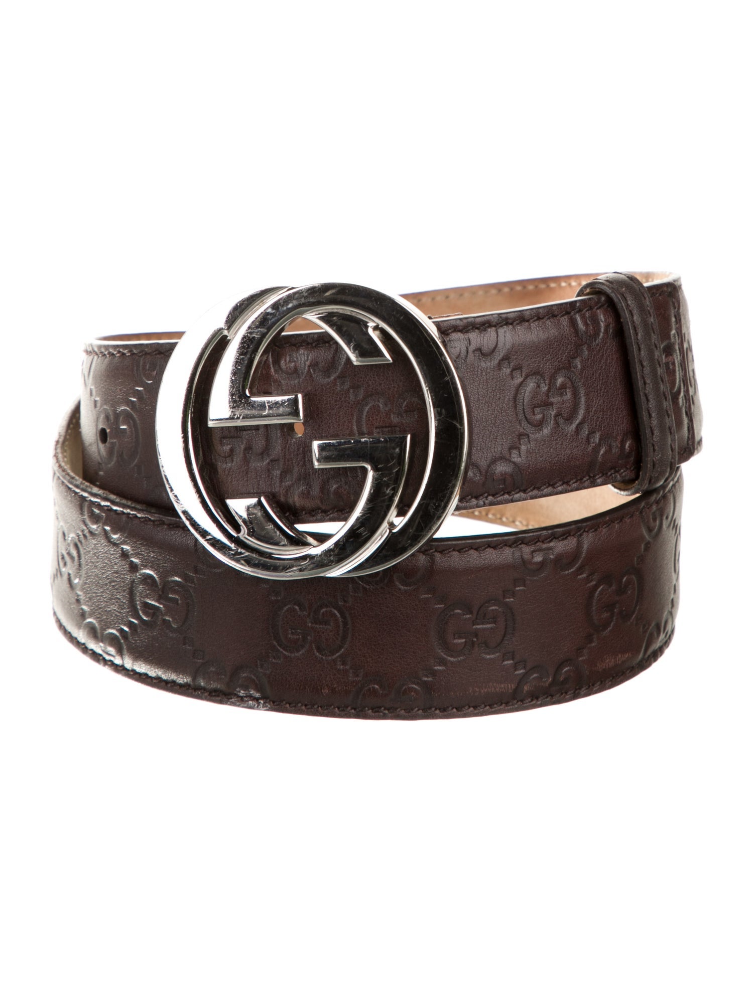 Gucci Interlocking G Logo Leather Belt