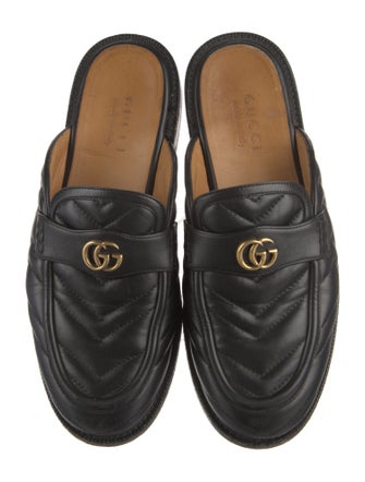 Gucci Gucci Matelassé Marmont Loafers GG Logo Slippers