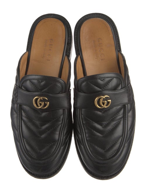 Gucci Gucci Matelassé Marmont Loafers GG Logo Slippers