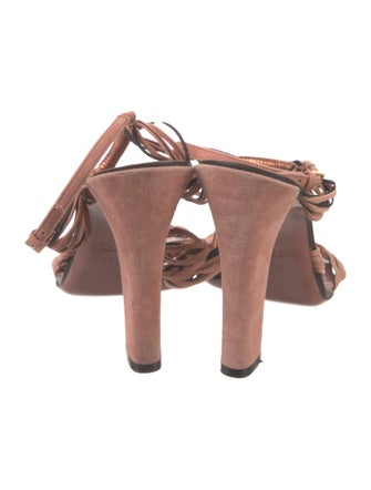 Gucci Leather Leather Trim Embellishment Sandals