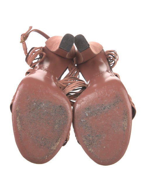 Gucci Leather Leather Trim Embellishment Sandals