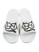 Gucci Leather Graphic Print Slides