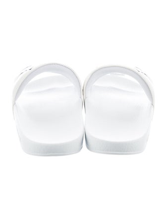 Gucci Leather Graphic Print Slides