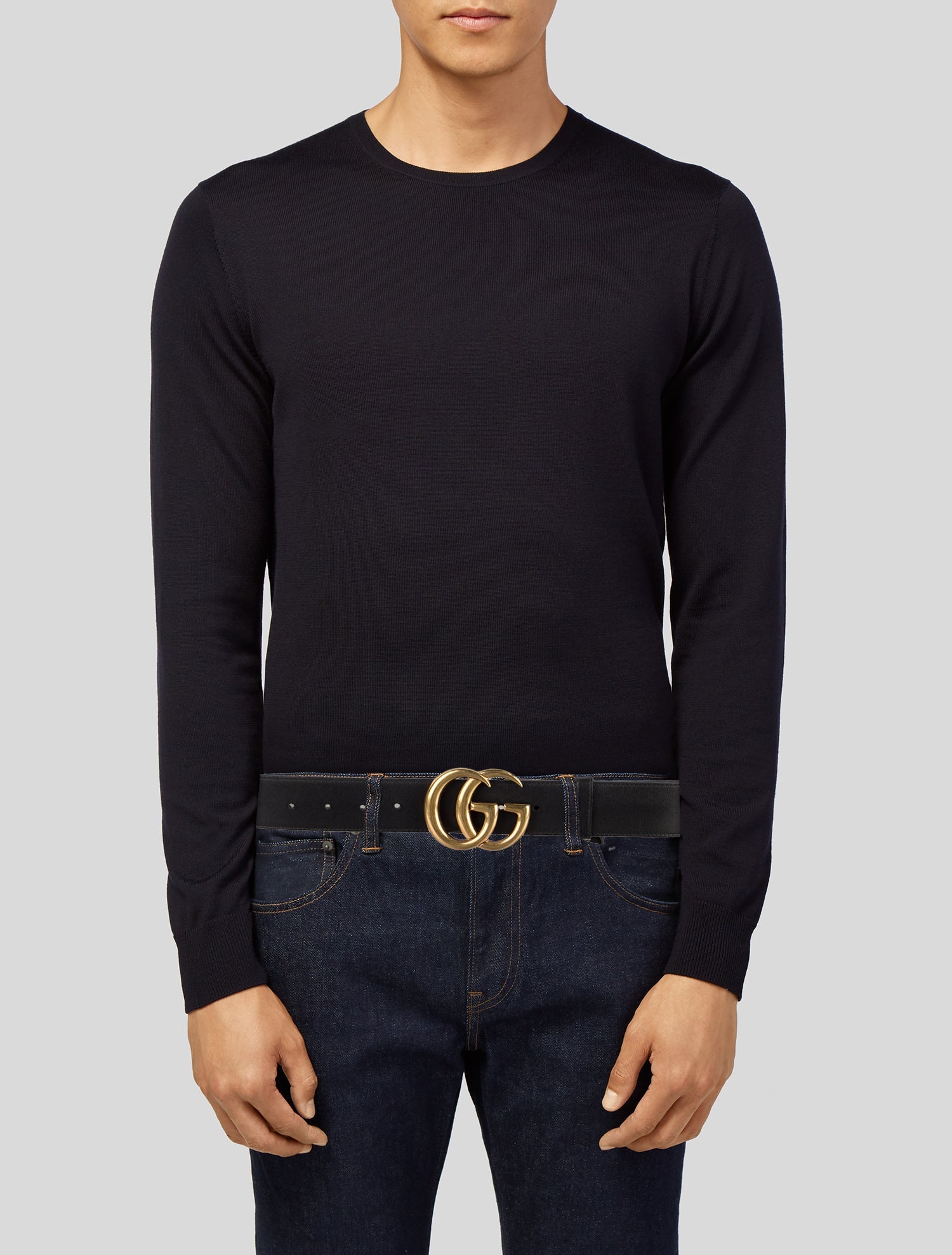 Gucci Double G Logo Leather Belt Kit