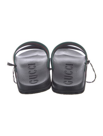 Gucci Web Accent Rubber Slides