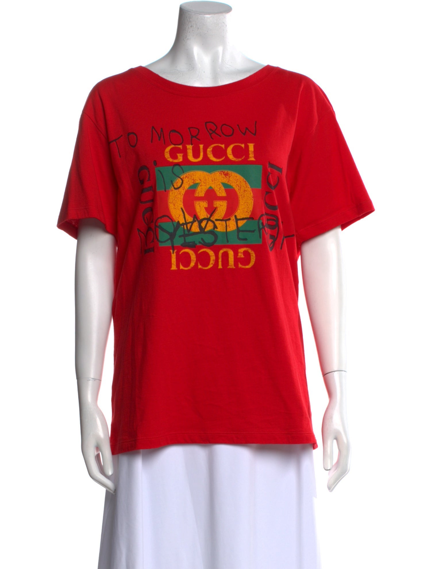 Gucci Graphic Print Crew Neck T-Shirt