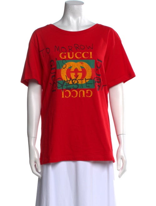 Gucci Graphic Print Crew Neck T-Shirt