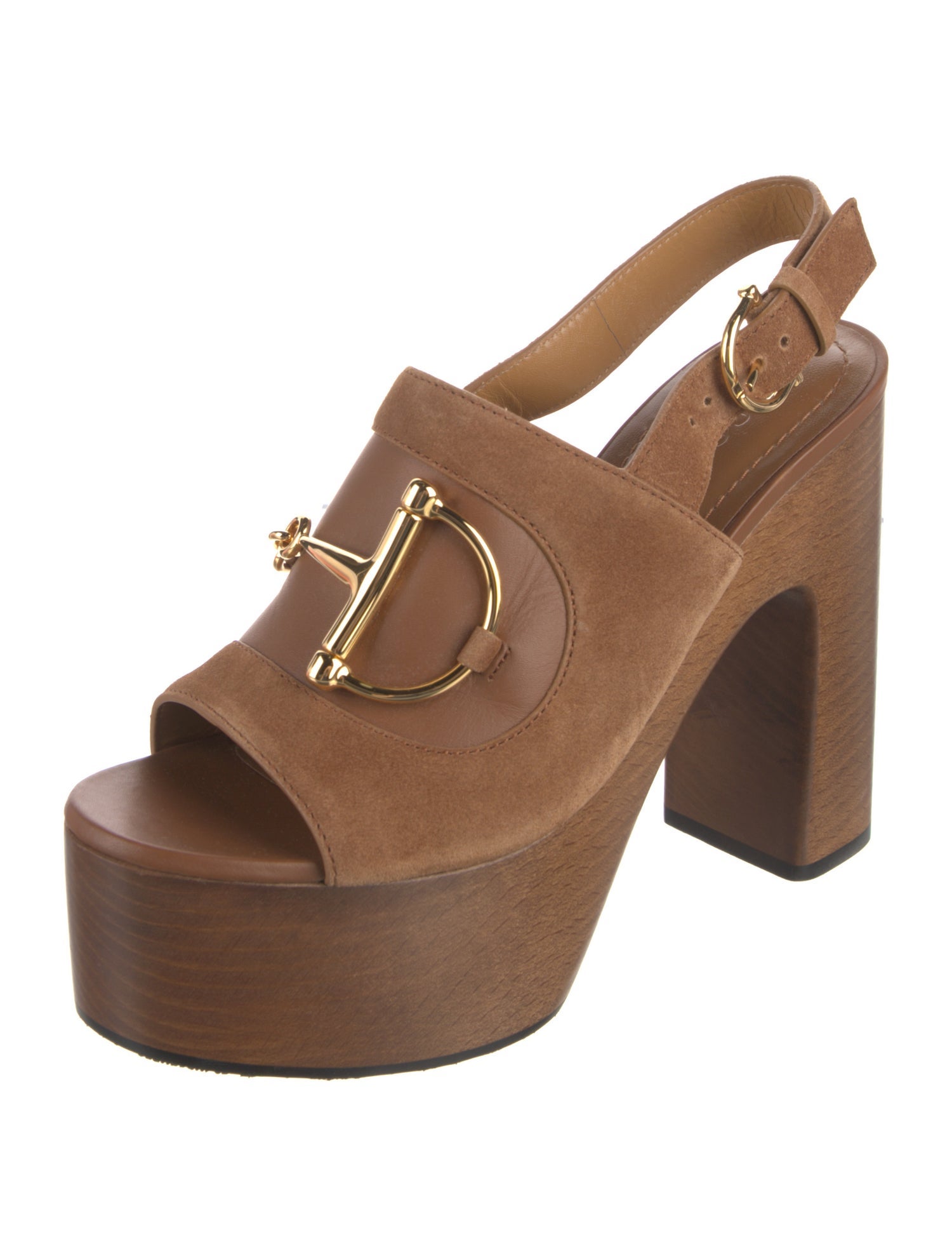 Gucci Suede Slingback Sandals