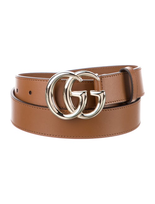 Gucci Double G Logo Leather Belt