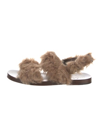 Gucci Fur Fur Trim Sandals
