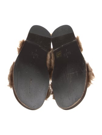 Gucci Fur Fur Trim Sandals
