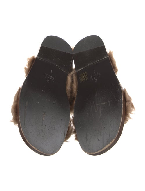 Gucci Fur Fur Trim Sandals