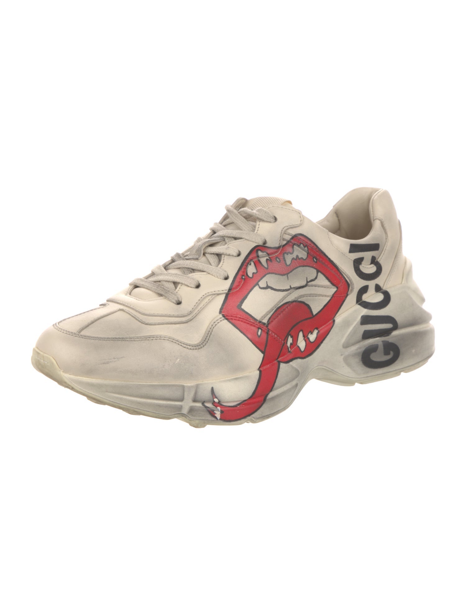 Gucci Leather Printed Sneakers