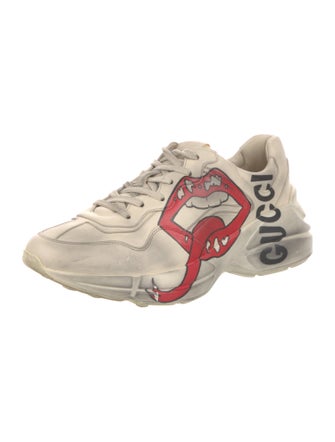 Gucci Leather Printed Sneakers