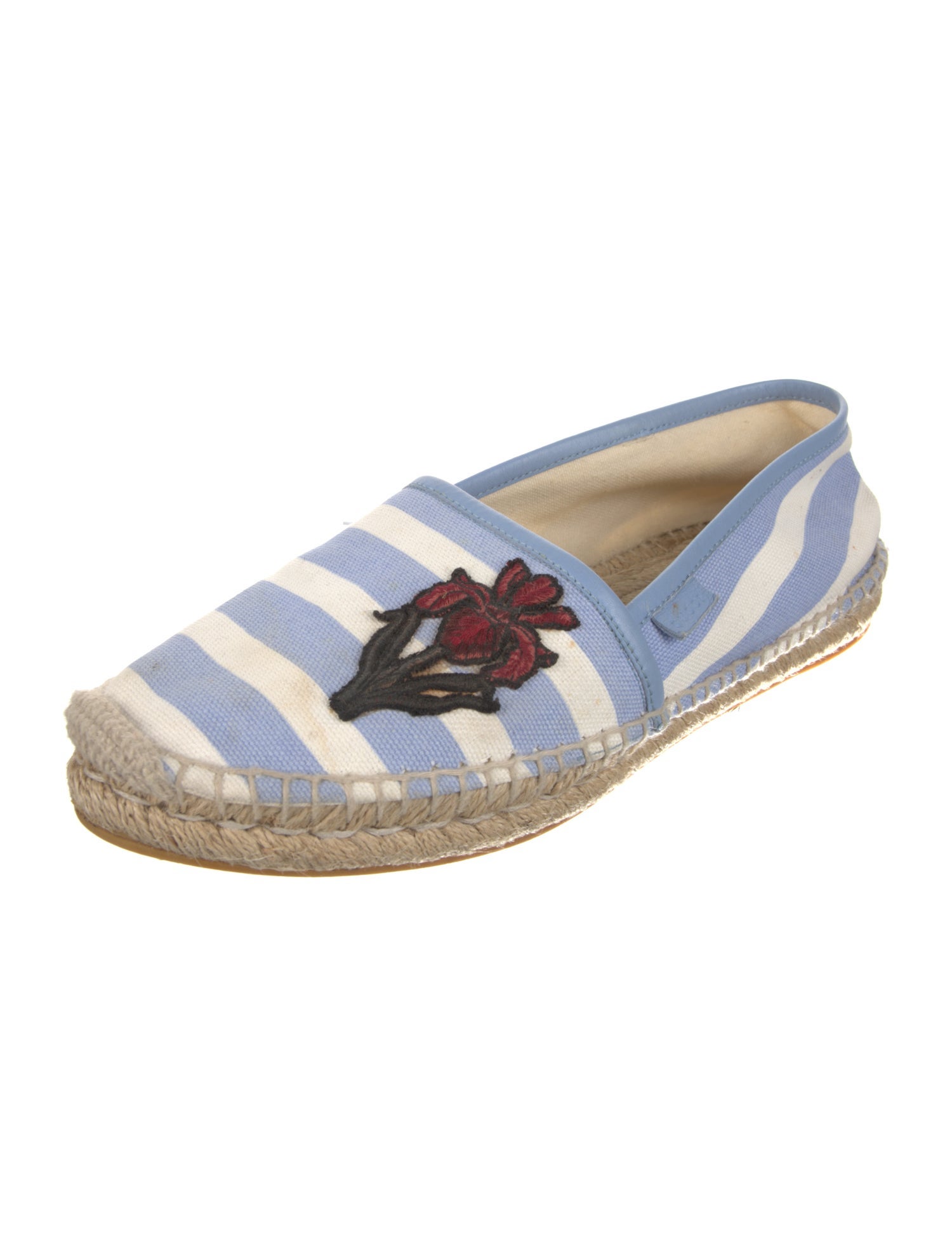 Gucci Bee Accent Canvas Espadrilles