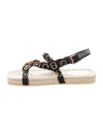Gucci Bee Accent Jute Espadrilles
