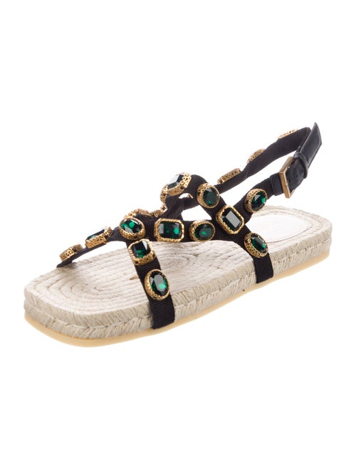 Gucci Bee Accent Jute Espadrilles