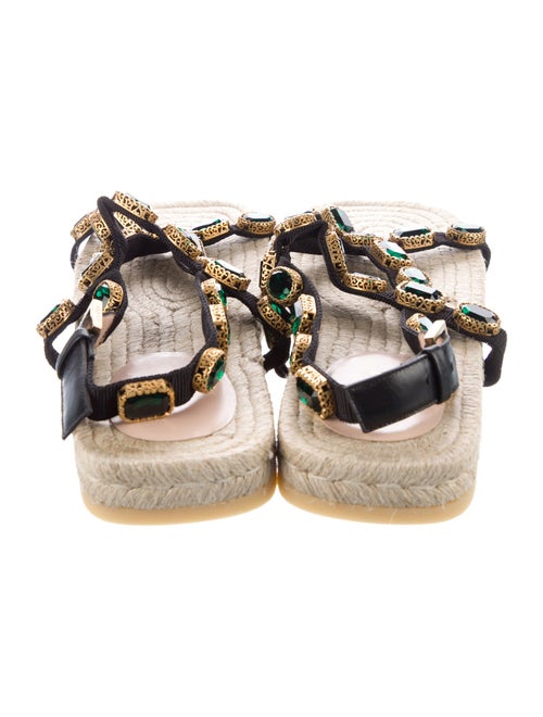 Gucci Bee Accent Jute Espadrilles