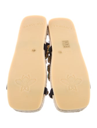 Gucci Bee Accent Jute Espadrilles