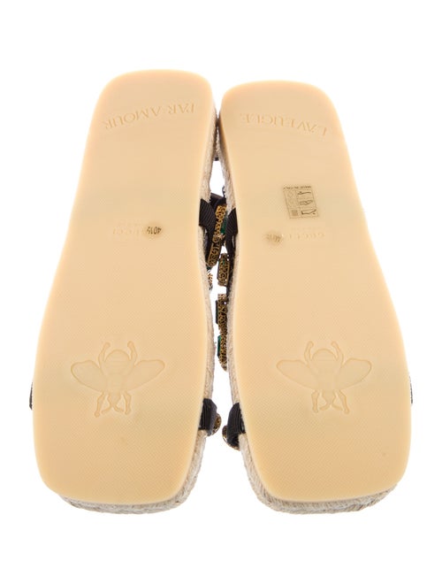 Gucci Bee Accent Jute Espadrilles