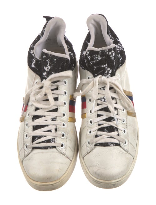 Gucci Sylvie Web Accent Leather Sneakers