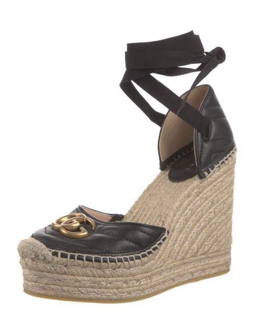 Gucci Quilted Pattern Leather Espadrilles
