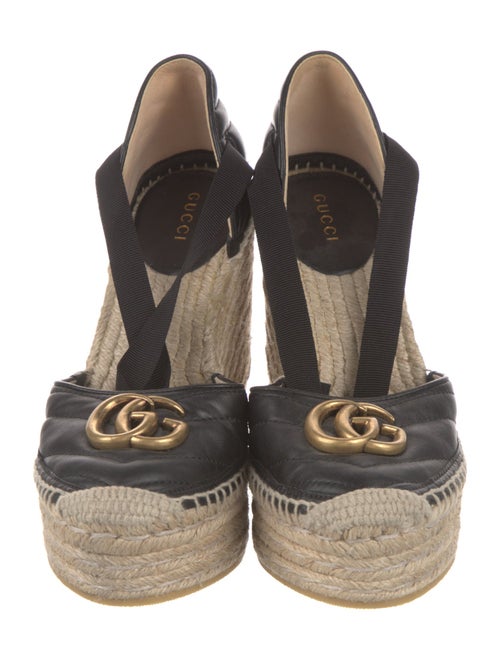 Gucci Quilted Pattern Leather Espadrilles
