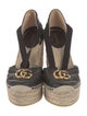 Gucci Quilted Pattern Leather Espadrilles