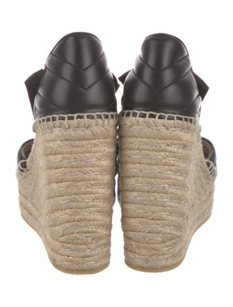 Gucci Quilted Pattern Leather Espadrilles