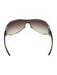Gucci Hasler Horsebit Accent Shield Sunglasses