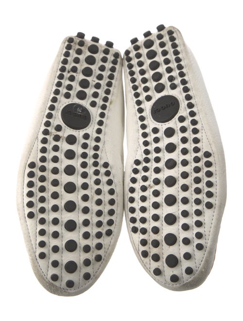 Gucci Web Accent Leather Loafers