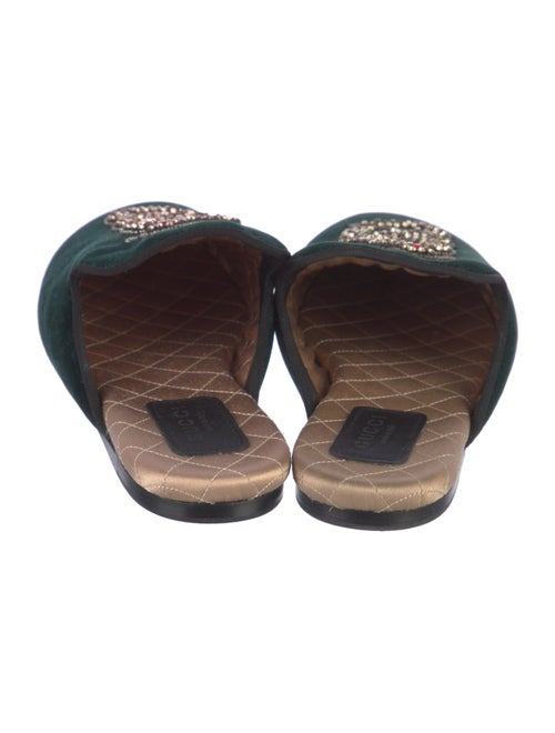 Gucci Kingsnake Velvet Mules