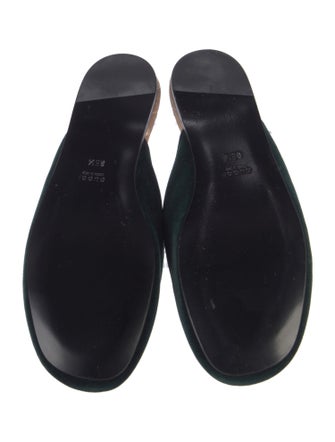 Gucci Kingsnake Velvet Mules