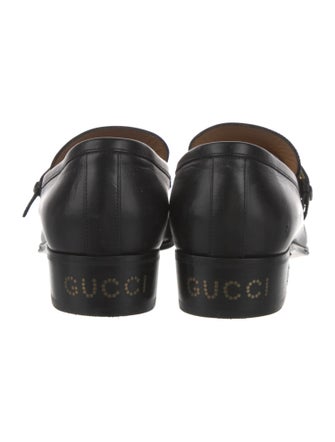 Gucci Web Accent Leather Dress Loafers