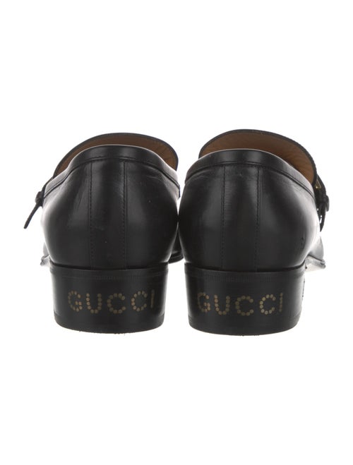 Gucci Web Accent Leather Dress Loafers