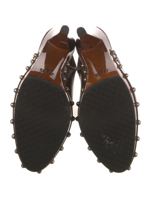 Gucci Bamboo Accent Leather Slingback Pumps