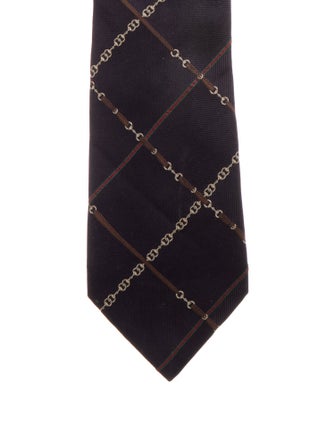 Gucci Pattern Print Silk Tie