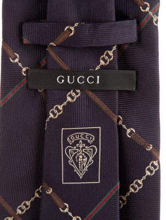 Gucci Pattern Print Silk Tie
