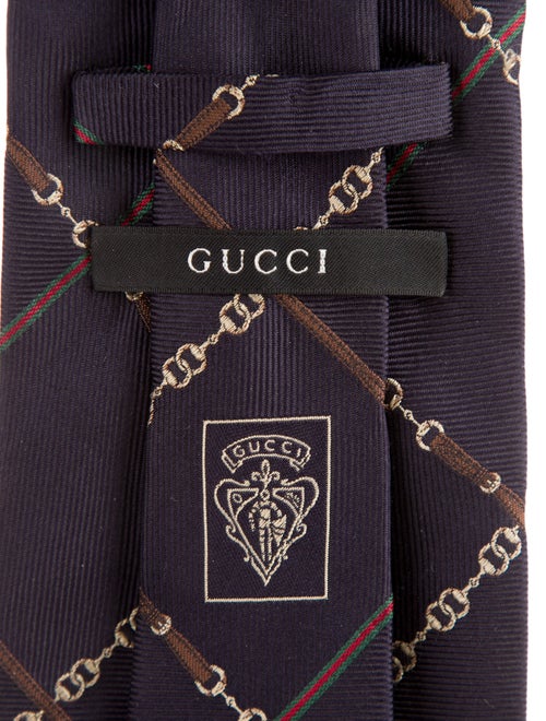 Gucci Pattern Print Silk Tie