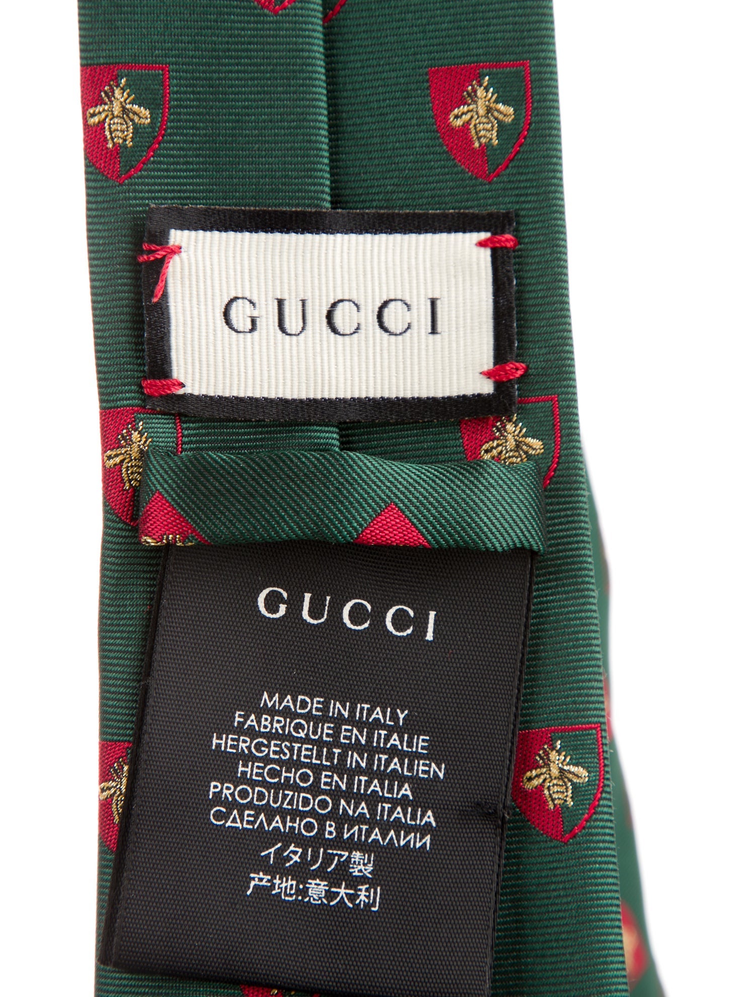 Gucci Pattern Print Silk Tie