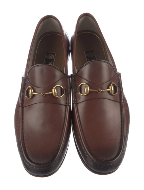 Gucci Horsebit Accent Leather Dress Loafers